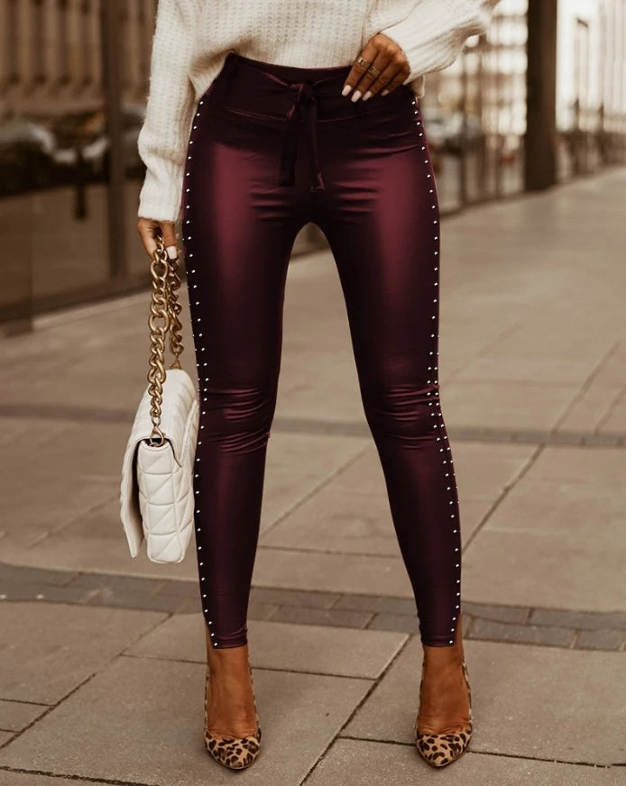 Calça Justa de Couro - Cool Girl