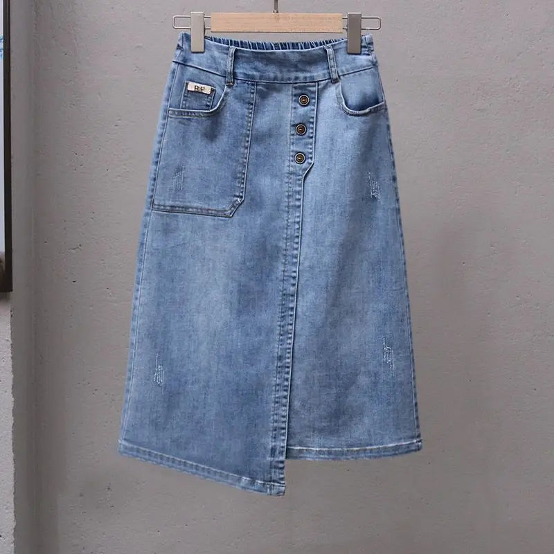 Saia Jeans Irregular