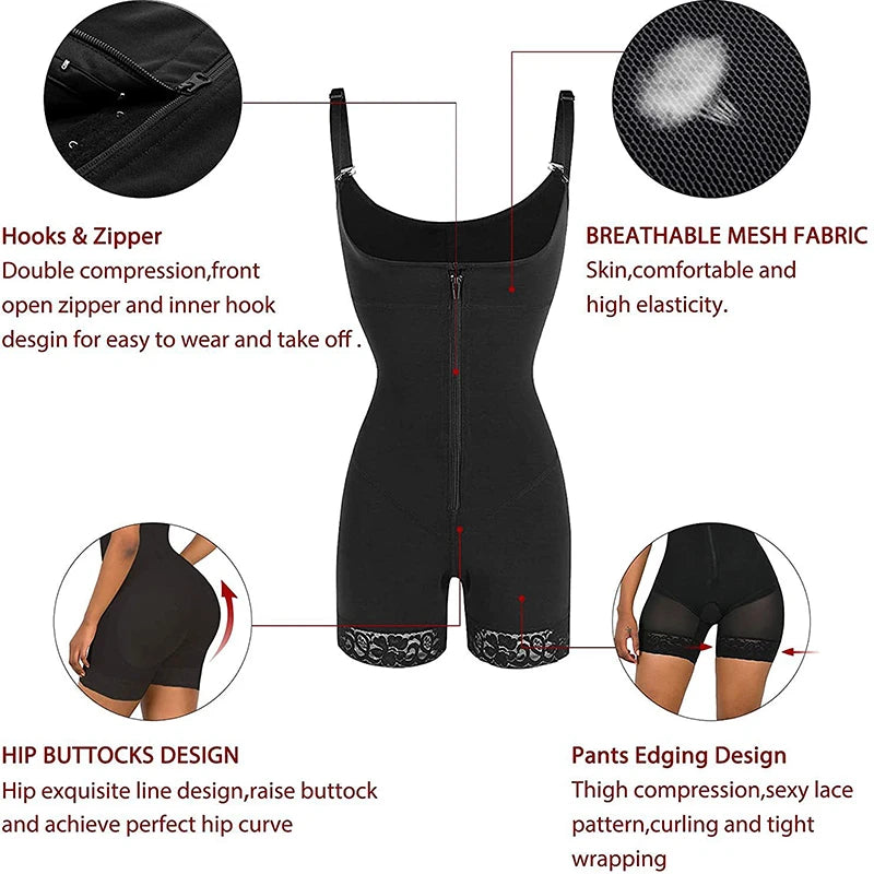 Bodysuit ultra modelador com ZÍPER