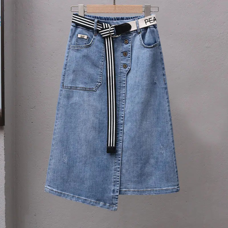 Saia Jeans Irregular