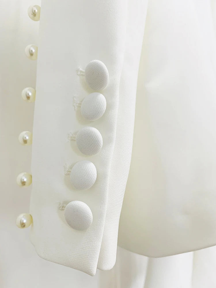 Conjunto Alfaiataria Terno Feminino Branco