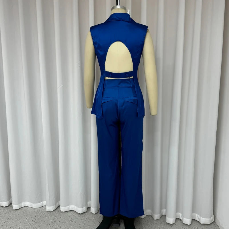 Conjunto Alta Costura Estilo Azul