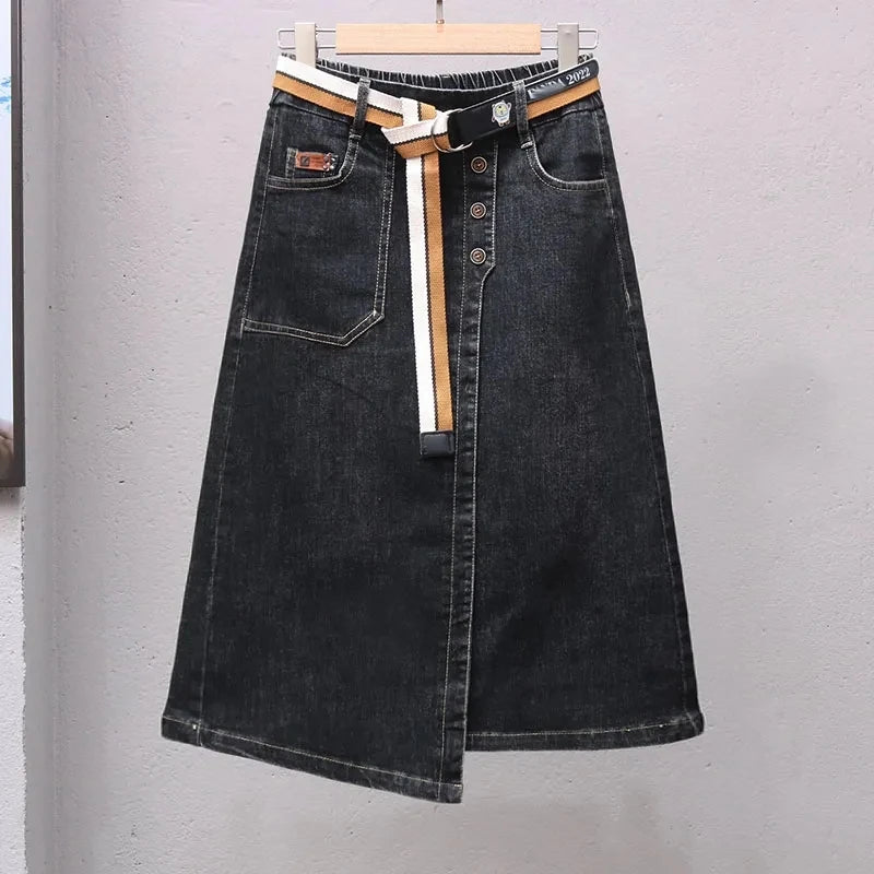 Saia Jeans Irregular