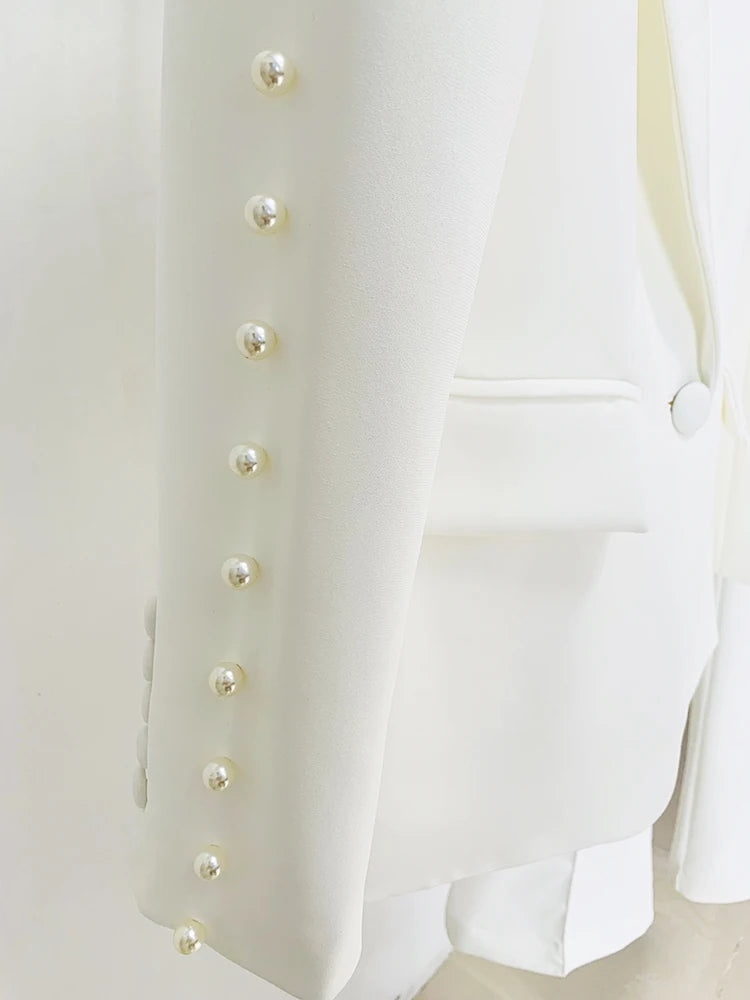 Conjunto Alfaiataria Terno Feminino Branco