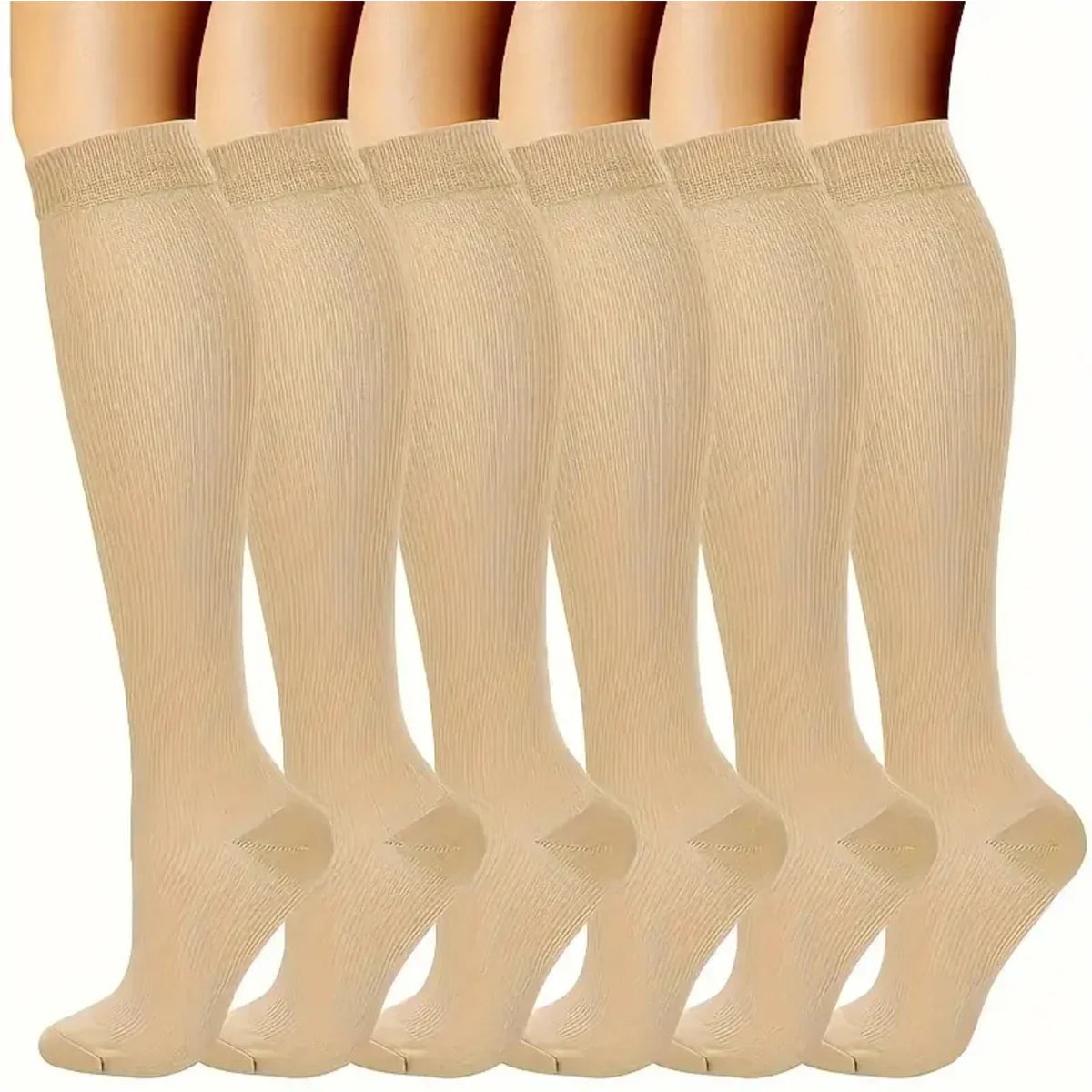 Kit com 6 Pares de Meias de Compressão