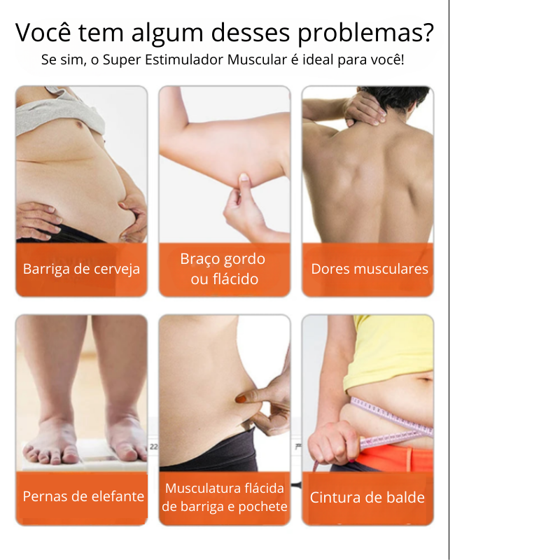 NOVO Super Estimulador Elétrico de Músculos Para Homens e Mulheres - POWER MUSCLE (braços)