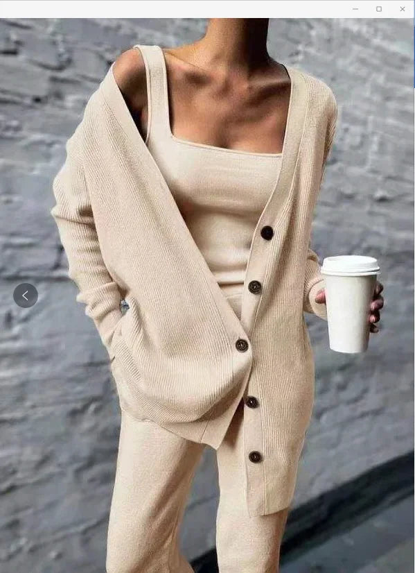 Conjunto Tricot - 3 peças - Outono