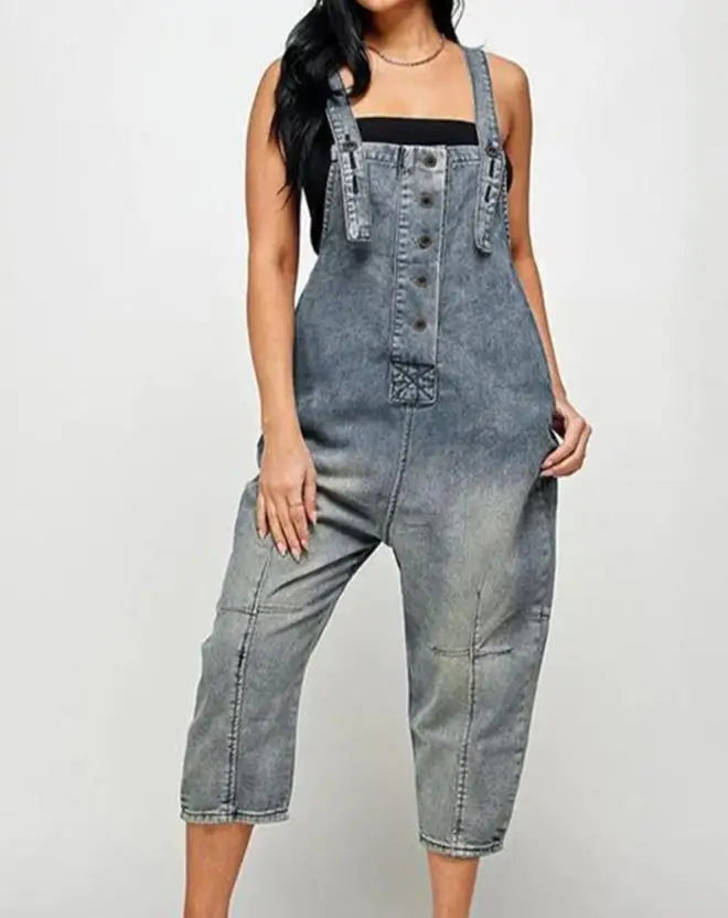 Macacão Denim Retrô 2025