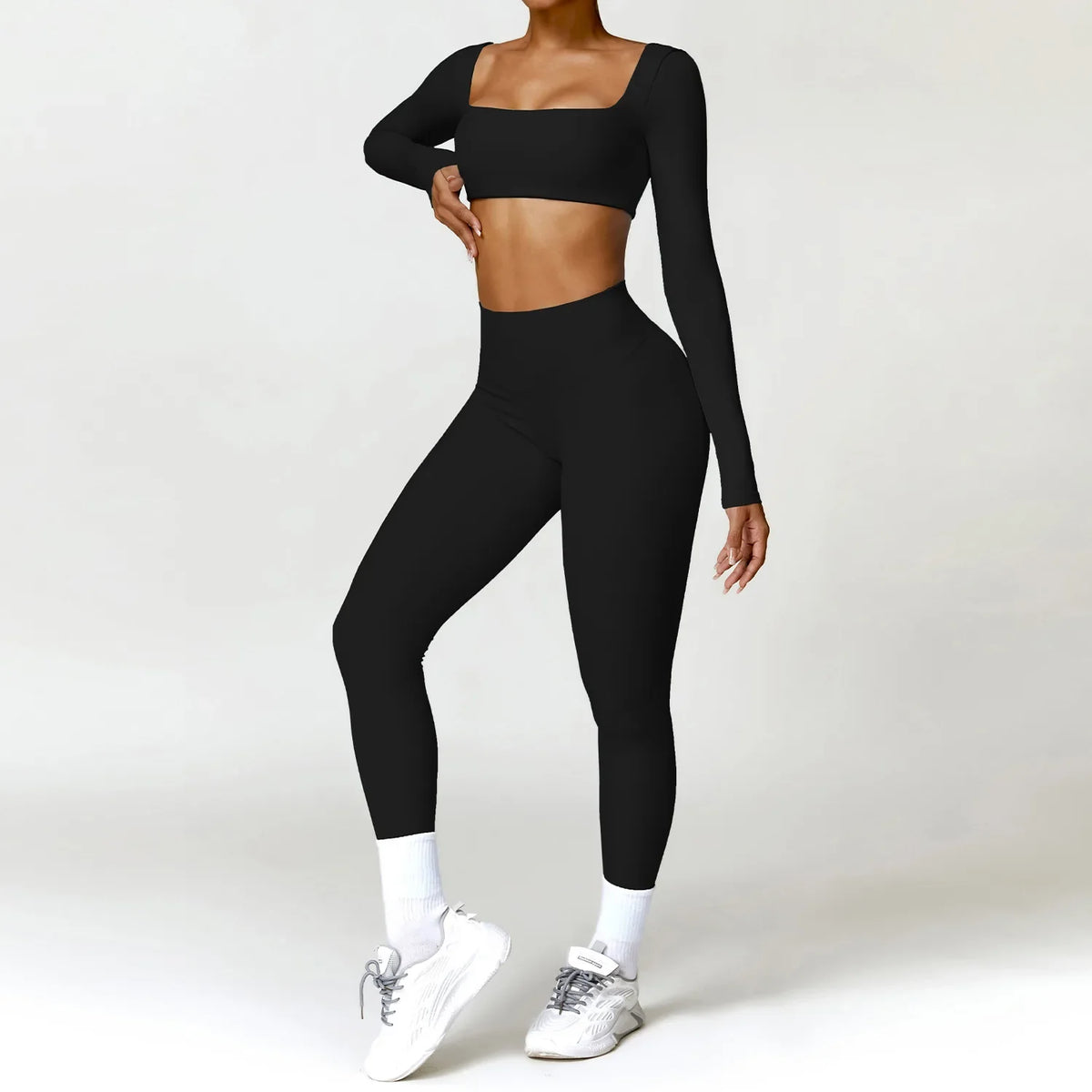 Conjunto de Agasalho de Ioga Feminino 2 Peças