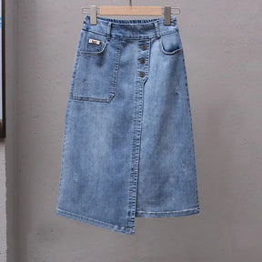 Saia Jeans Irregular