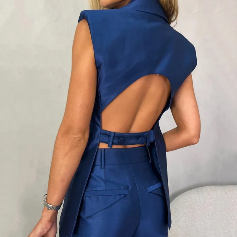 Conjunto Alta Costura Estilo Azul