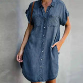 Vestido denim charme despojado