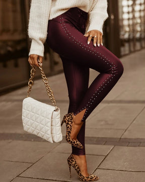 Calça Justa de Couro - Cool Girl