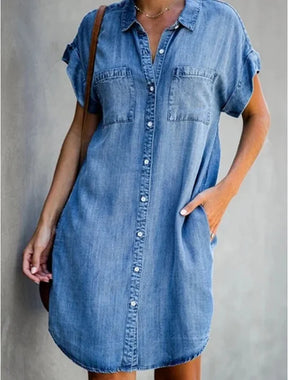 Vestido denim charme despojado