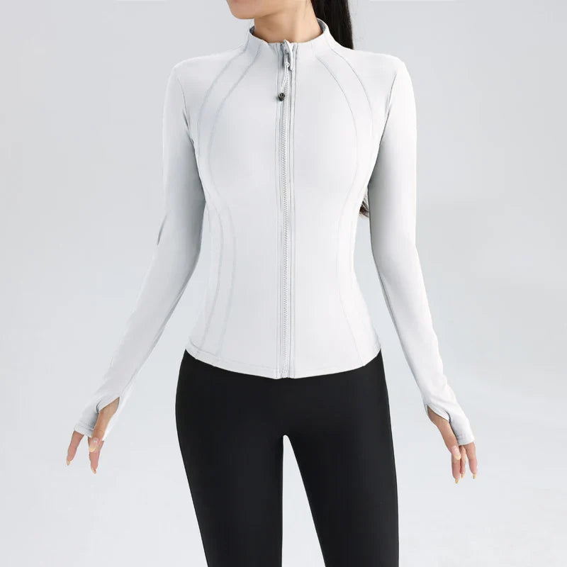 Ginásio Feminino Top de Yoga com Zíper