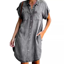 Vestido denim charme despojado