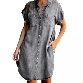 Vestido denim charme despojado