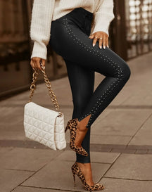 Calça Justa de Couro - Cool Girl