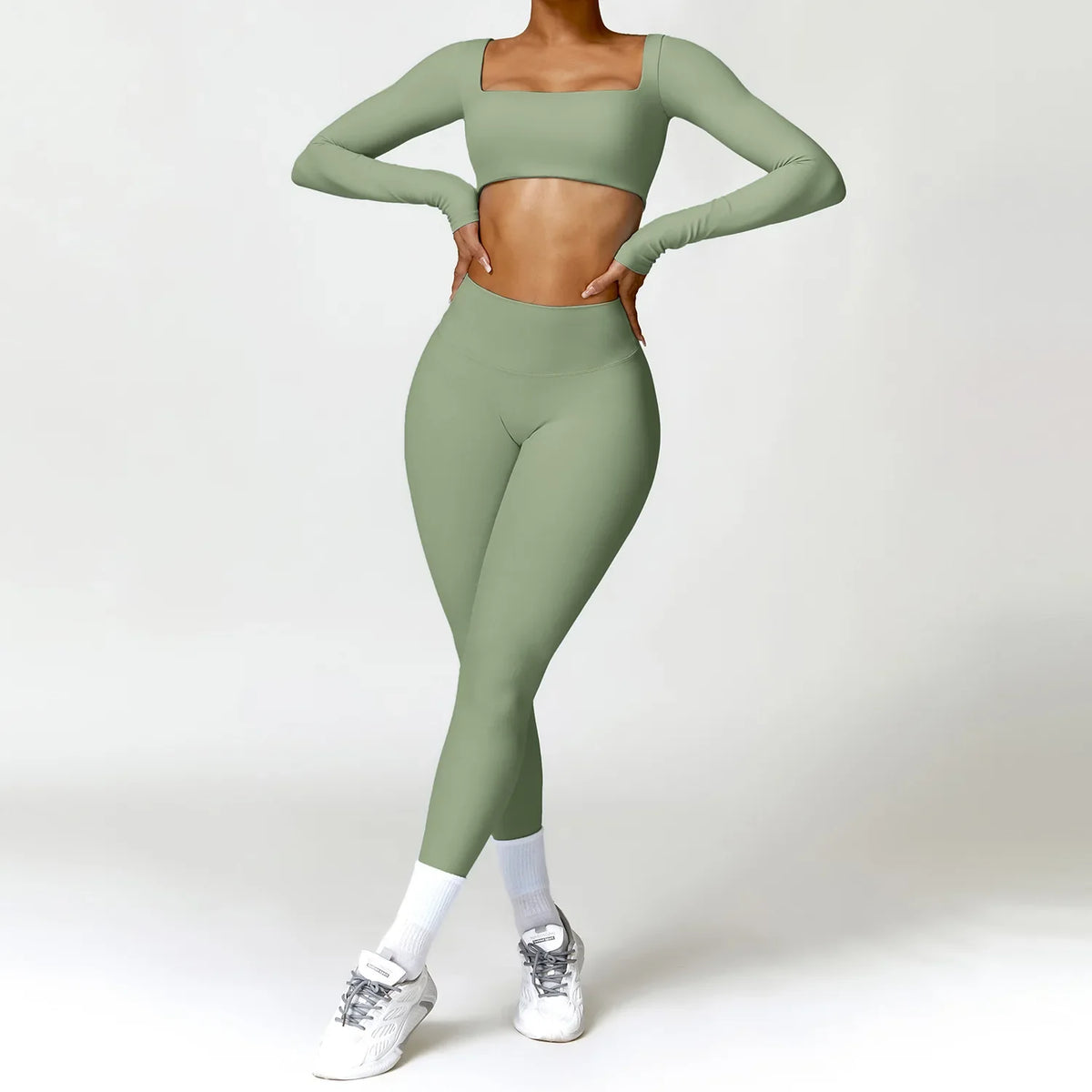 Conjunto de Agasalho de Ioga Feminino 2 Peças