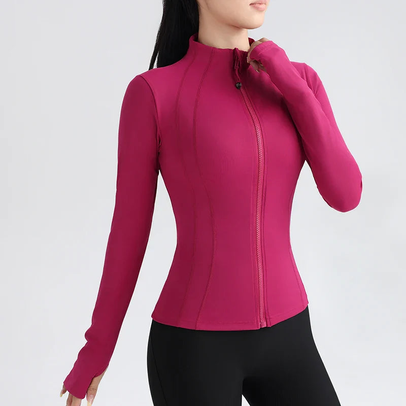 Ginásio Feminino Top de Yoga com Zíper