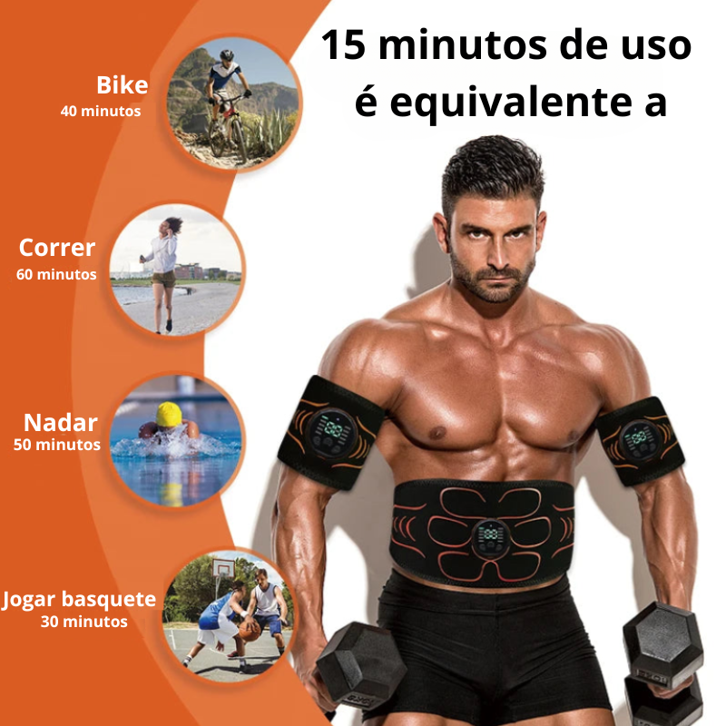 NOVO Super Estimulador Elétrico de Músculos para Homens e Mulheres - POWER MUSCLE (Abdomen)